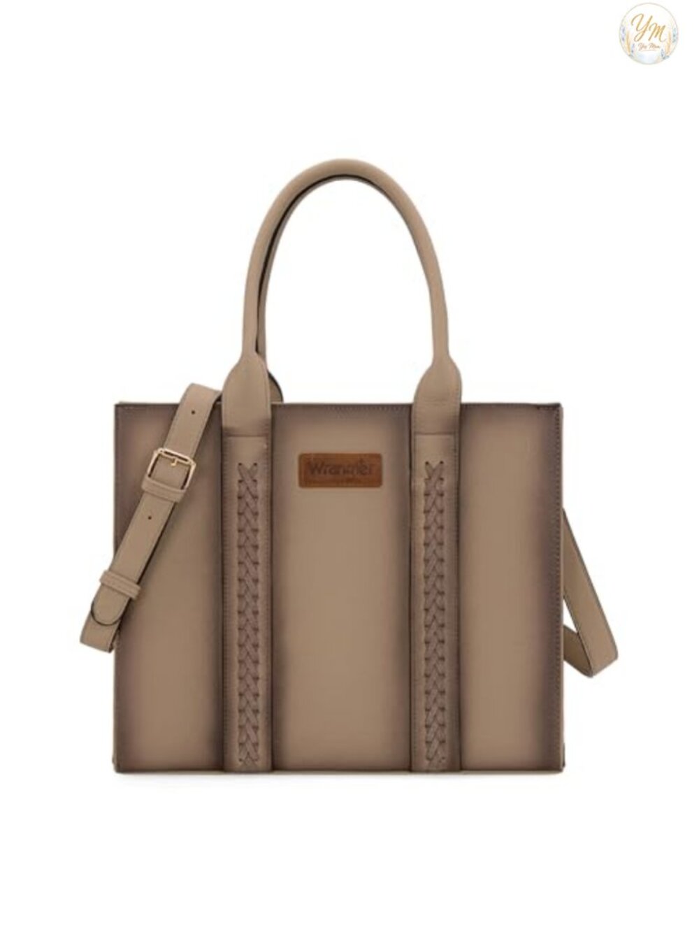 Large Faux Leather Woven Satchel Tote with Zip & Pockets Women Work Handbag